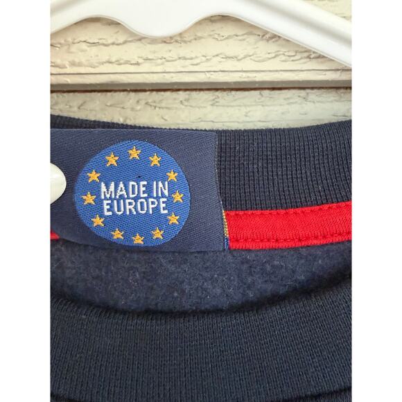 Paris France Colorblock Sweatshirt – Navy White Red – Made in Europe – Size Smal - Picture 7 of 9